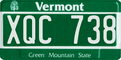 VT license plate XQC738