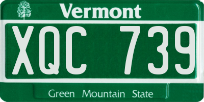 VT license plate XQC739