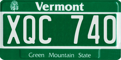 VT license plate XQC740