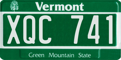 VT license plate XQC741