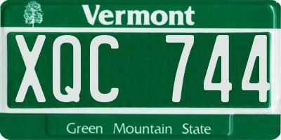 VT license plate XQC744