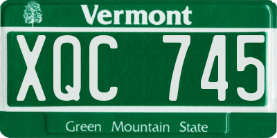 VT license plate XQC745