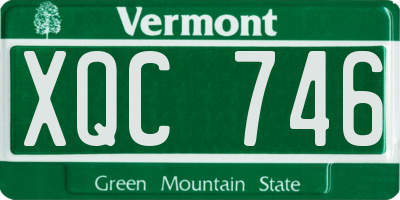 VT license plate XQC746
