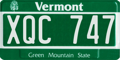 VT license plate XQC747