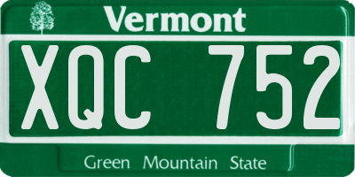VT license plate XQC752