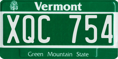 VT license plate XQC754