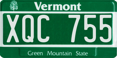 VT license plate XQC755
