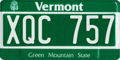 VT license plate XQC757