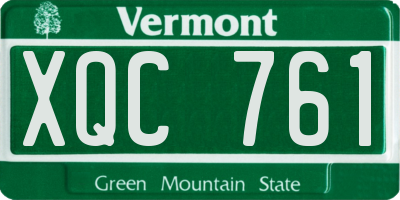 VT license plate XQC761