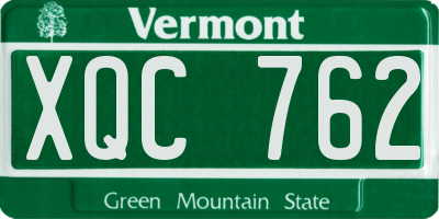 VT license plate XQC762