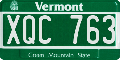 VT license plate XQC763