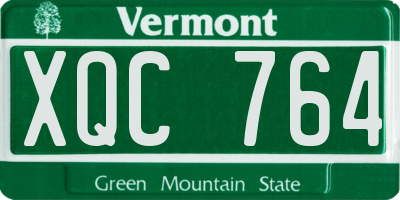 VT license plate XQC764