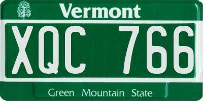 VT license plate XQC766