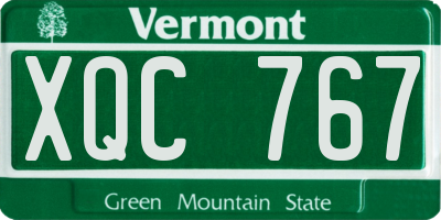 VT license plate XQC767