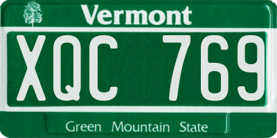 VT license plate XQC769