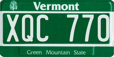 VT license plate XQC770