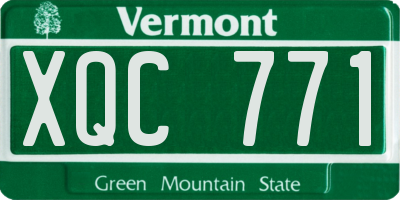 VT license plate XQC771