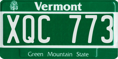 VT license plate XQC773