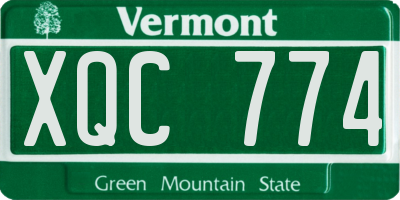 VT license plate XQC774