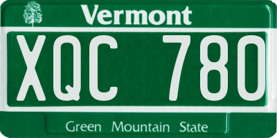 VT license plate XQC780