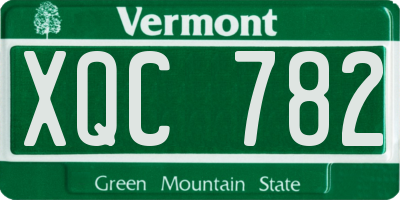 VT license plate XQC782
