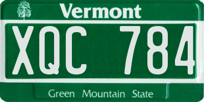 VT license plate XQC784