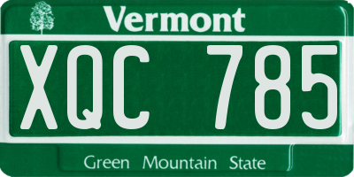 VT license plate XQC785