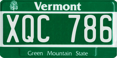 VT license plate XQC786