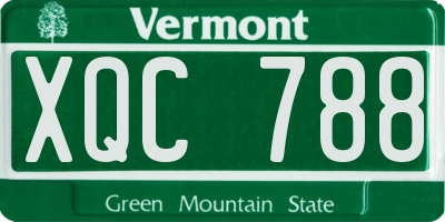 VT license plate XQC788