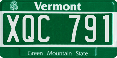 VT license plate XQC791