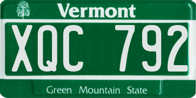 VT license plate XQC792