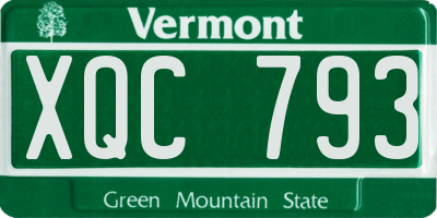 VT license plate XQC793