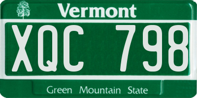 VT license plate XQC798