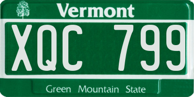 VT license plate XQC799