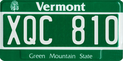 VT license plate XQC810
