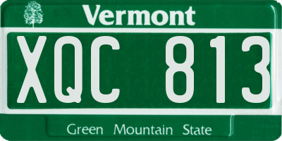 VT license plate XQC813