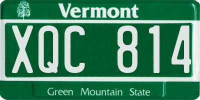 VT license plate XQC814