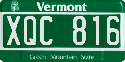 VT license plate XQC816