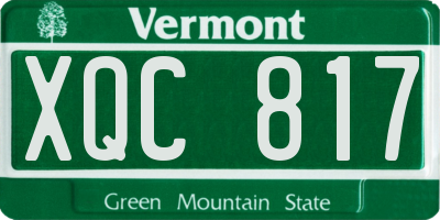 VT license plate XQC817