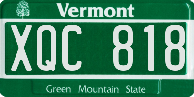 VT license plate XQC818
