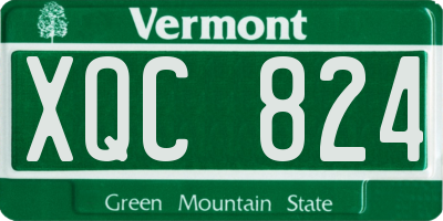 VT license plate XQC824
