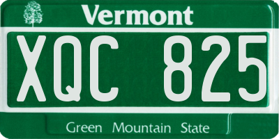 VT license plate XQC825