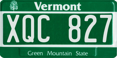 VT license plate XQC827