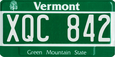 VT license plate XQC842