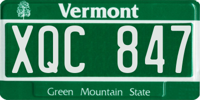 VT license plate XQC847