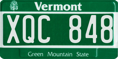 VT license plate XQC848