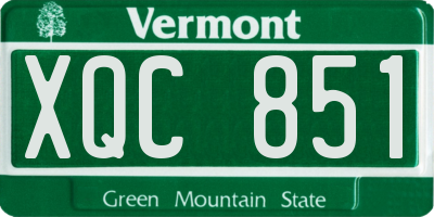 VT license plate XQC851