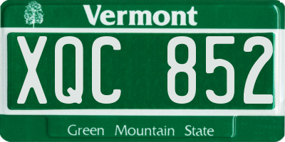 VT license plate XQC852
