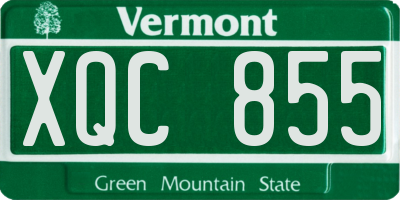 VT license plate XQC855
