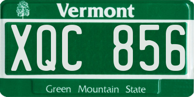 VT license plate XQC856